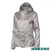 【HAKERS 哈克士】女 City Smart 抗UV防風防潑外套(藍紫色/銀色 二色可選)S銀色