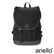 anello NOMAD 質感紋理翻蓋式後包 黑色