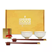 故宮神話-皇家寶璽-五福五代堂寶(碗筷組)