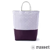 russet 限量CANDLE系列緹花布手提/斜背兩用包-淺紫/深紫