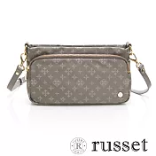 russet 經典系列緹花布肩背/側背包-灰/灰