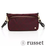 russet 經典系列緹花布肩背/側背包-酒紅/紅