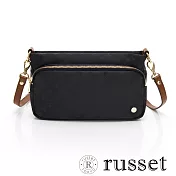 russet 經典系列緹花布肩背/側背包-深紫/咖