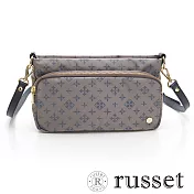 russet 經典系列緹花布肩背/側背包-灰/藍