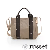 russet 新經典系列帆布x雲尼龍森林居民2way包 -駝/咖啡