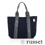 russet 新經典系列帆布x雲尼龍森林居民托特包- 深藍/灰