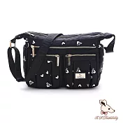 B.S.D.S冰山袋鼠 - 勾心紅妝 - 甜美刺繡造型多層斜背包【G5035K】 心型粉