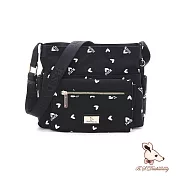 B.S.D.S冰山袋鼠 - 勾心紅妝 - 甜美刺繡多層收納斜背包【G20061K】 心型粉