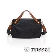 russet 經典系列緹花布造型手提/肩背包- 深紫/咖