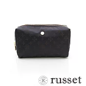 russet 經典系列緹花布化妝包(大) -深紫/咖