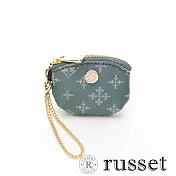 russet 經典系列緹花布掛式零錢包 -藍綠/綠