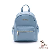 B.S.D.S冰山袋鼠 - 知性巴黎 - 迷你造型隨身通勤後背包 - 水漾藍【6150B】