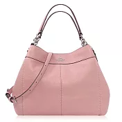 COACH 卵石皮革 / 肩背 / 斜背兩用包粉色