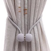 日系簡約磁扣式窗簾綁帶(2入1組)灰