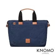 KNOMO英國 Blake 英倫復古手提公事包 (牛仔藍/適用 14 吋筆電)