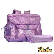 美國Bixbee - 閃采系列夢幻紫大童輕量舒壓背書包筆袋超值組夢幻紫