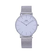 DW Daniel Wellington 經典中的米蘭風格時尚優質腕錶-銀+白面/36mm-DW00100306