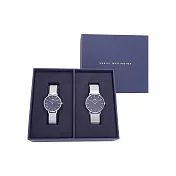 DW Daniel Wellington 經典中的米蘭風格優質對錶-銀色+黑面/36/32mm-DW00100304/DW00100162
