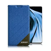 Xmart for 三星 SAMSUNG Galaxy Note 10 完美拼色磁扣皮套藍