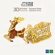 JIGZLE ® 3D-木拼圖-彩色聖誕雪橇手機座