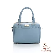 B.S.D.S冰山袋鼠 - 濃情札記 - 手提兩用波士頓小包 - 湛灰藍【BS-9061B】