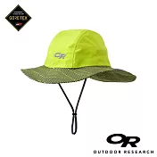 【美國Outdoor Research】條紋款防水透氣防曬可折疊遮陽帽-螢光綠XL