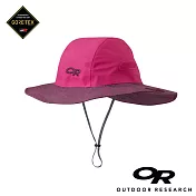 【美國Outdoor Research】條紋款防水透氣防曬可折疊遮陽帽-螢光紅XL