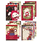 San-X 魔幻馬戲團木偶森林小紅帽系列小便條本。(隨機2入)