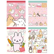 San-X 麻糬兔兔子朋友系列小便條本。(隨機2入)