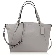 COACH 卵石皮革 / Kelsey 中款 / 手提兩用包灰色