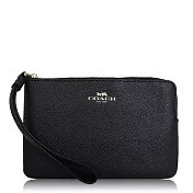 COACH 十字紋皮革 / 小款 / 手拿包黑色