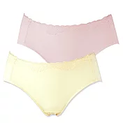 【蕾黛絲】抑菌紗中腰褲M-EEL(4件組)M粉+黃