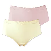 【蕾黛絲】高腰修飾褲M-ELM粉+黃