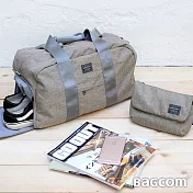 Bagcom麻感收納多用袋-麻麥-搭配(多用袋斜肩帶)+(收納包斜肩帶)