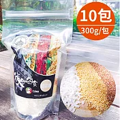 黃金比例，營養價值高!【樂品食尚】台東友善種植·黃金比例健康粥300g/包x10包(內含白米、小米、脫穀紅藜)(免運宅配)
