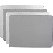 《CreativeTops》長方雙面餐墊4入(銀灰)