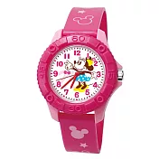 【Disney迪士尼】雙色殼兒童手錶米妮_桃紅色