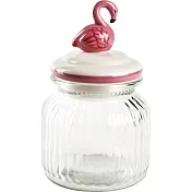 《EXCELSA》菊花紋玻璃密封罐(紅鶴650ml)