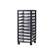 【nicegoods】日本JEJ 辦公移動式A4文件收納櫃-10小抽-深棕