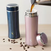 SWANZ 粹鍊陶瓷保溫杯升級版(2色) - 380ml - 雙件優惠組 (日本專利/品質保證) -簡約藍 + 簡約紫