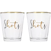 《CreativeTops》Ava金邊烈酒杯2入(50ml)