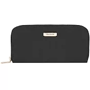 《TRAVELON》簡約防盜拉鍊長夾(黑)
