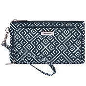 《TRAVELON》雙層拉鍊手拿包(格紋)