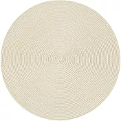 《NOW》素面織紋圓餐墊(奶油米)