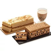 【里昂】招牌蛋糕組合(黑鑽波霸奶茶磚2入+招牌香蔥鹹蛋糕2入)(CAT)