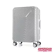 AT美國旅行者 24吋Esquino 鋁合金細框剎車雙輪行李箱(銀)