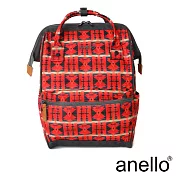 anello EXOTIC 圖騰印花口金後背包 唇紅色