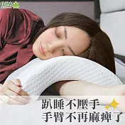 【Beroso 倍麗森】情人U枕 舒適冰絲透氣可水洗記憶午睡枕(午睡枕 防手麻 趴睡枕 枕頭 腰墊)