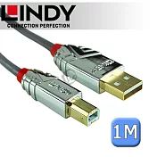 LINDY 林帝 CROMO USB2.0 Type-A/公 to Type-B/公 傳輸線 1m (36641)