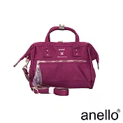 anello RE:MODEL 防潑水經典口金波士頓 酒紅色 Small size